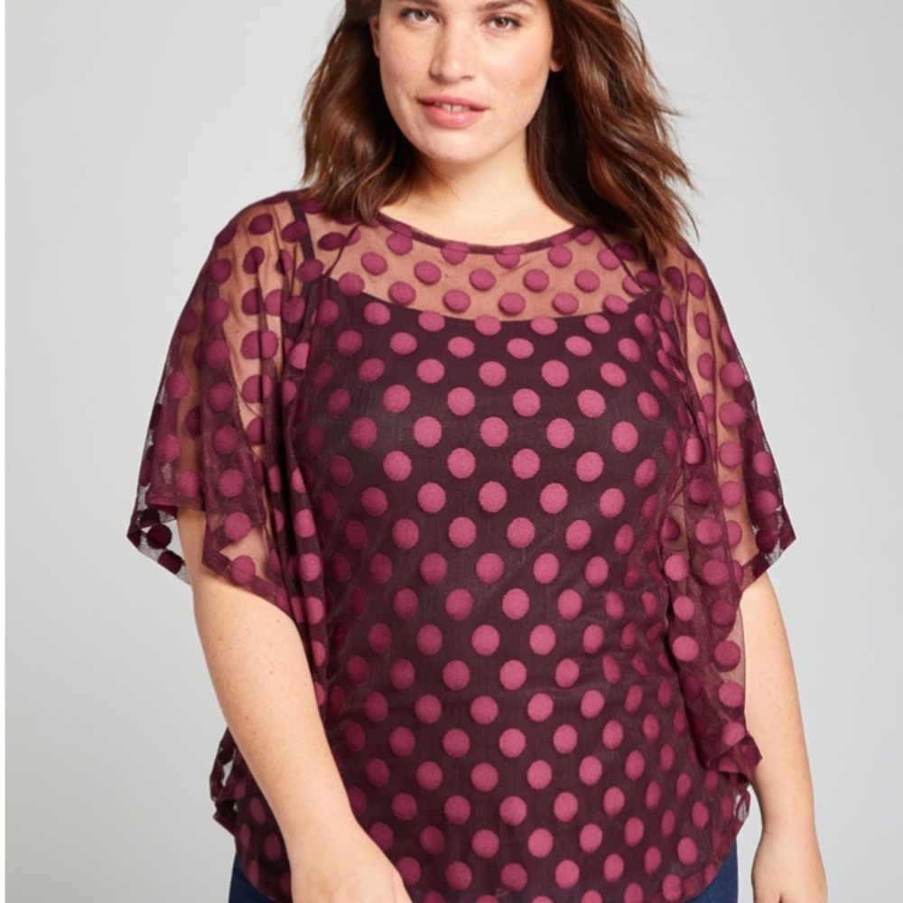 Ruffle Mesh Top